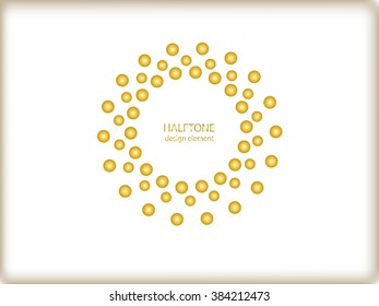 Black Abstract Halftone Logo Design Element, vector illustration
