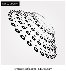 Black Abstract Halftone Logo Design Element, vector illustration