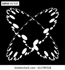 Black Abstract Halftone Logo Design Element, vector illustration