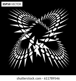Black Abstract Halftone Logo Design Element, vector illustration