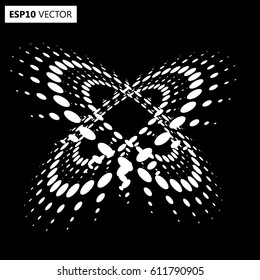 Black Abstract Halftone Logo Design Element, vector illustration