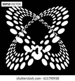 Black Abstract Halftone Logo Design Element, vector illustration