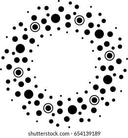 Black Abstract Halftone Logo Design Element, vector illustration