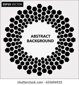 Black Abstract Halftone Logo Design Element, vector illustration