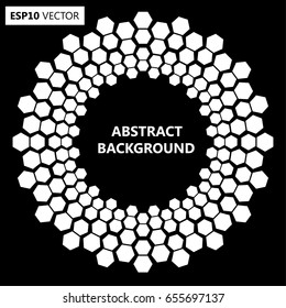 Black Abstract Halftone Logo Design Element, vector illustration