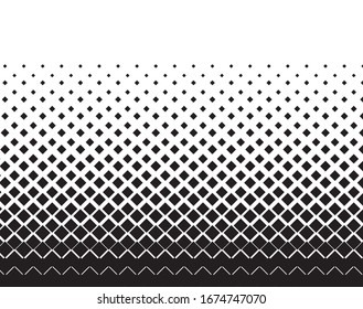 Fondo de punto cuadrado de semitono abstracto negro, fondo geométrico cuadrado, ilustración vectorial.