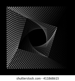 Black Abstract Halftone Square Frame Background, vector illustration