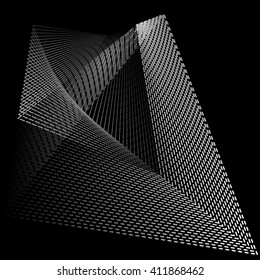 Fondo del marco triángulo de semitonos negro abstracto, ilustración vectorial