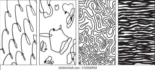 Black abstract hand drawing vector pattern