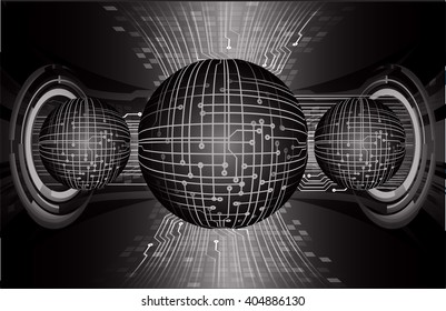 black abstract hi speed internet technology background illustration. eye scan virus computer. vector