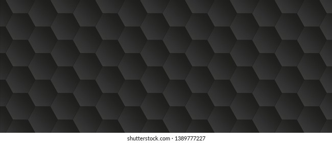 black abstract honeycomb background vector illustration EPS10