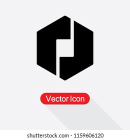 Black Abstract Icon Vector Illustration Eps10