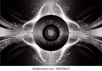 black abstract light hi speed internet technology background illustration, Background conceptual image of digital. Cyber security concept, Cyber data digital. eye scan virus computer. vector