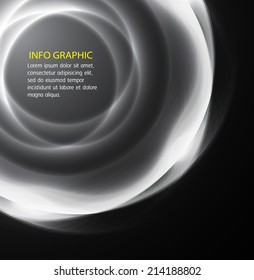 Black Abstract light vector background for graphic and website.