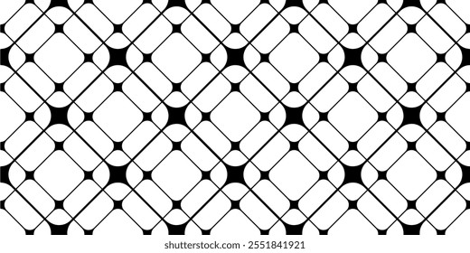 Black abstract line geometric pattern. Perfect for print, design and textile. Abstract wave backgrounds with seamless geometric patterns. Seamless abstract geometric pattern. Vector Illustration.