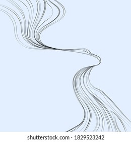 Black abstract lines on background