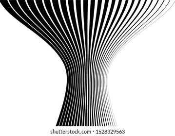Black abstract lines on a white background. For covers, business cards, banners, prints on clothes, wall decor, posters, canvases, sites, posts on social networks, videos. Vector background