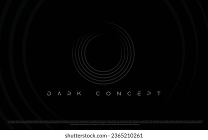 Black abstract logo background consisting of gradient lines. Useful for backgrounds, presentations, mailer, templates etc.