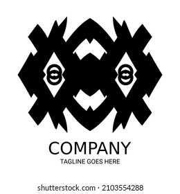 Diseño de logotipo abstracto negro. Perfecto para las camisetas, etc.