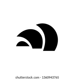Black abstract logo design template. isolated on white background