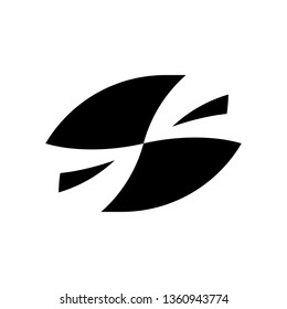 Black abstract logo design template. isolated on white background