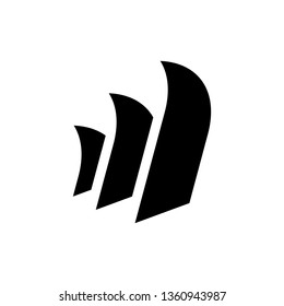 Black abstract logo design template. isolated on white background