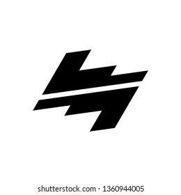 Black abstract logo design template. isolated on white background