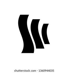 Black abstract logo design template. isolated on white background