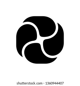 Black abstract logo design template. isolated on white background