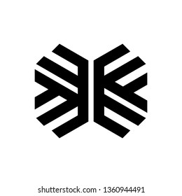 Black abstract logo design template. isolated on white background