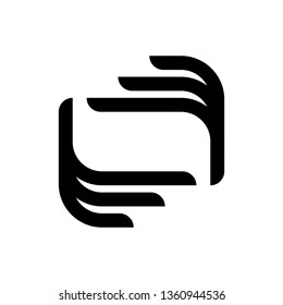 Black abstract logo design template. isolated on white background