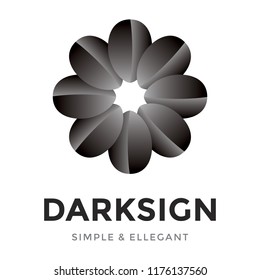 Black abstract logo. Elegant vector logo for your business. Luxury sign.