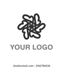 Black Abstract Logo Vector Design Art EPS10