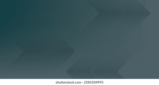 black abstract long banner. minimal gradient background with 3d arrows and copy space for text. social media cover template. raster illustration