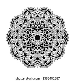 BLACK ABSTRACT MANDALA VECTOR ART
