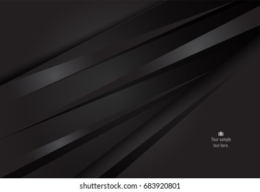 Black abstract material design for background, card, annual business report, brochure, poster template