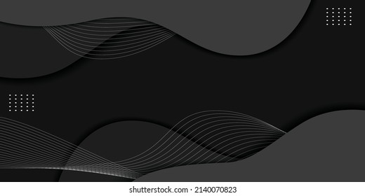 Black Abstract Memphis Background Concept Clasic wave Free Vector Image