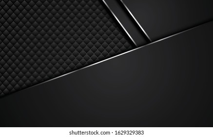 black abstract metallic frame layout design tech innovation concept background. Vector graphic.