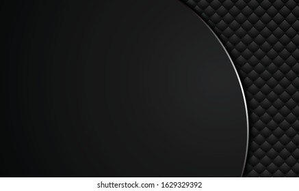 black abstract metallic frame layout design tech innovation concept background. Vector graphic.