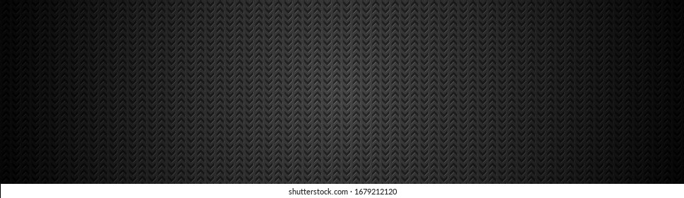 Black abstract minimal banner with arrows perforated texture. Vector technology background