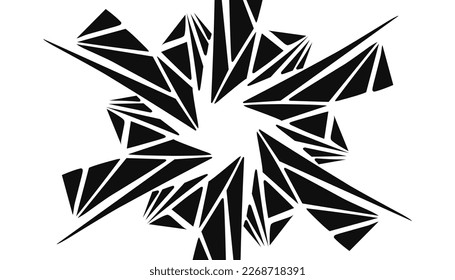 Black abstract mirrored mosaic illustration background. Perfect for website backgrounds, posters, invitation cards, greeting cards