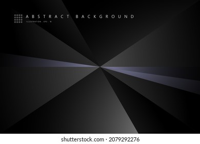 Black abstract modern background with triangle gradient texture overlapping. vector illustration