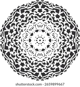 Elemento festivo moderno abstracto negro del diseño del Vector del mandala