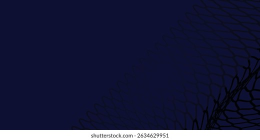 black Abstract net background blue for sports, Mesh texture for fishing nets. Seamless pattern for sportswear or soccer goal, volleyball net modern