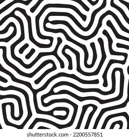 Black abstract organic Turing patern