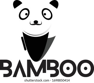 Diseño del logotipo Panda Abstracto Negro