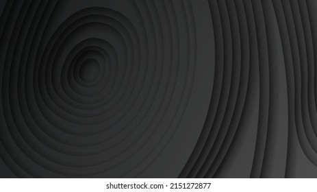 Negro Resumen de papel Cortar fondo Vector Sombra objetos suaves 3D Diseño moderno