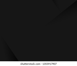 Black abstract paper style 3d minimal concept vector illustration design background