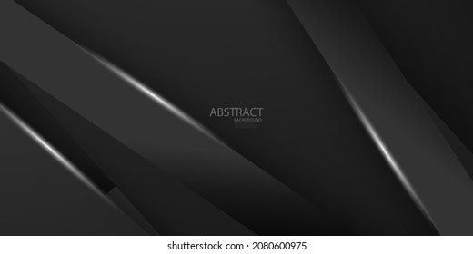 Black abstract pattern and dynamic background poster decorated with beautiful white lines. Illustration in vector format