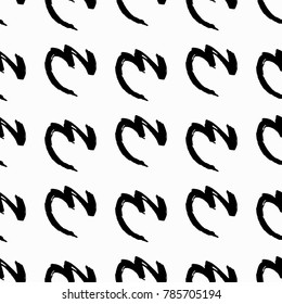 black abstract pattern on a white background in graffiti style
